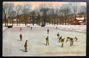 Mint Canada Color Picture Postcard Hokey Popular Winter Sport