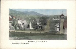 East Fairfield Vermont VT New Street c1910 Vintage Postcard