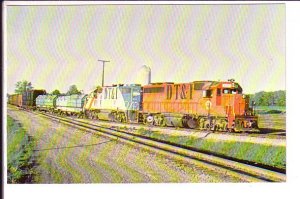 Detroit, Toledo, Ironton Railroad Freight Train, South of Dundee, Michigan,