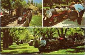 postcard Casa de Fruta - miniature steam train - Hollister Santa Clara CA