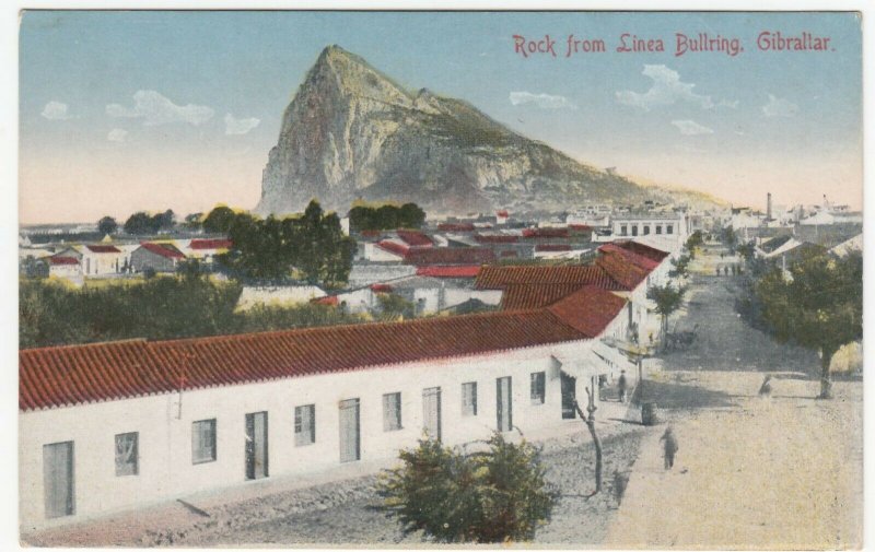 Gibraltar; Rock From Linea Bullring PPC By Benzaquen & Co, Unused, c 1910's 