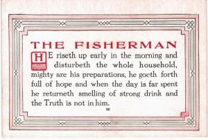 The Fisherman Smelling of Strong Drink THe Truth Is Not In Him 1910  