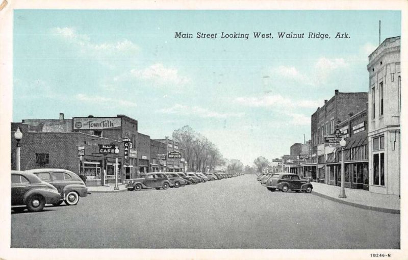 Walnut Ridge Arkansas Main Street Coke Sign Vintage Postcard AA18126