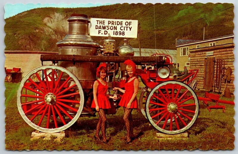 Historic Fire Engine at Dawson City, Yukon, Canada - Postcard