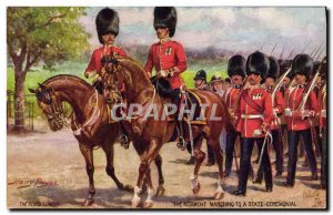 Old Postcard Militaria The Regiment marching to a state Ceremonial