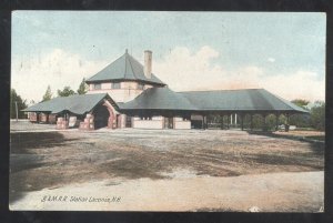 LACONIA NEW HAMPSHIRE NH BOSTON & MAINE RAILROAD DEPOT VINTAGE POSTCARD