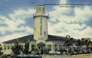 Miami Beach , FL USA The Light House Sea Food Restaurant Unused 