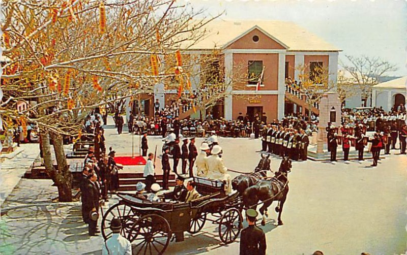 Peppercorn Ceremony at Market Square St George's Bermuda Island 1972 