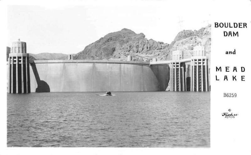  Arizona - Nevada Boulder Dam Mead Lake Frasher real photo pc Y12241