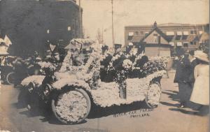 Portland Oregon? Motor Car Parade Rose Festival Real Photo Antique PC (J28416)