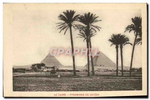 Old Postcard Cairo Egypt Giza Pyramids In Egypt