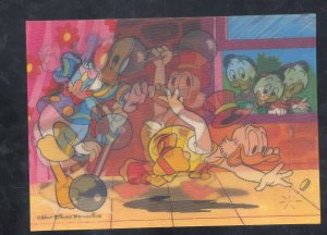 WALT DISNEY CARTOON DONALD DUCK DAFFY VINTAGE 3D POSTCARD