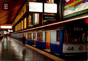 France Paris Subway Underground Metro At Station Charles D Gaulle