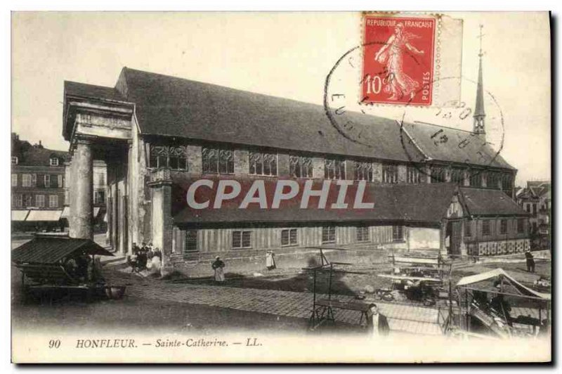 Old Postcard Honfleur Ste Catherine