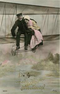 C-1910 Early Aviation Romantic Fantasy RPPC Photo Postcard 5193