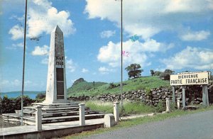 Border Monument Netherlands Antilles St Maarten Postcard