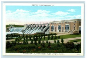 Gulf Island Dam Androscoggin River Central Maine Power Co. Lewiston ME Postcard 