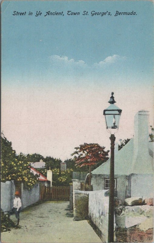 Postcard Street in Ye Ancient Town St George's Bermuda