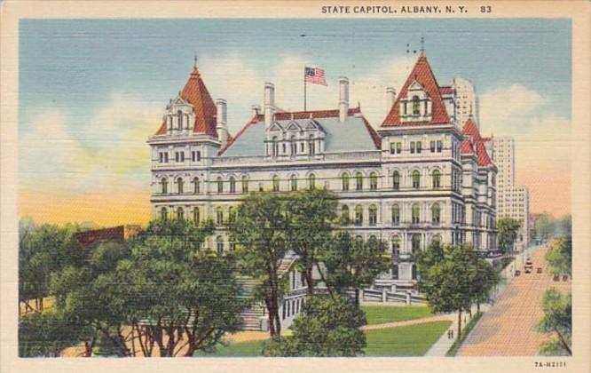 New York Albany State Capitol Building 1941 Curteich