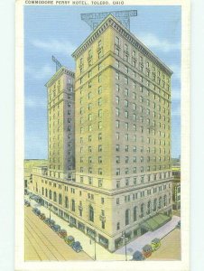 Unused Linen COMMODORE PERRY HOTEL Toledo Ohio OH hr8295