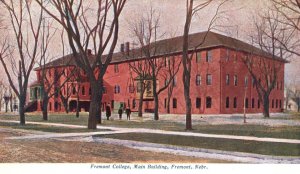 Vintage Postcard Fremont College University School Main Building Nebraska NE