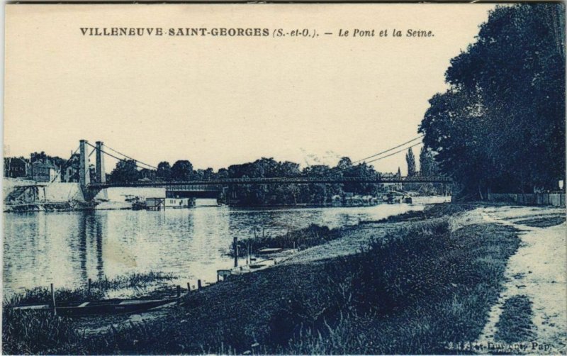 CPA VILLENEUVE-St-GEORGES - le pont et la seine (145640)