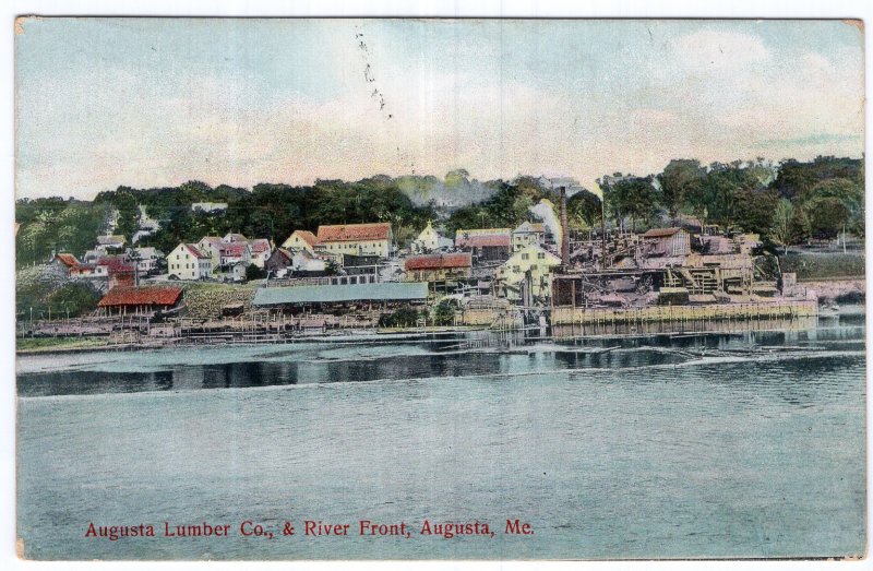 Augusta, Me, Augusta Lumber Co. & River Front