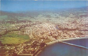 Airview Santa Cruz California Monterey Bay 1940s Roberts Postcard 20-3163