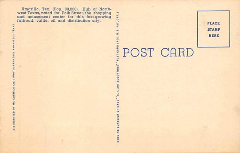 Polk Street Looking North  - Amarillo, Texas TX