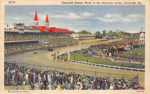 Churchill Downs, Louisville, KY USA Horse Racing writing on back 