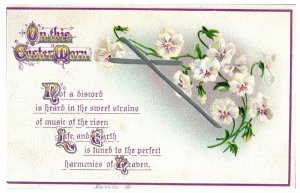 On This Easter Morn Vintage 1913 Embossed Flowers Postcard Germany