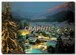 Postcard Modern Winterabend in Flims Graubunden