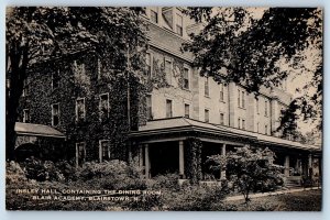 1940 Blairstown New Jersey Postcard Insley Hall Dining Room Blair Academy Field