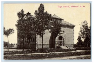 c1910's High School Building Webster South Dakota ND Unposted Antique Postcard