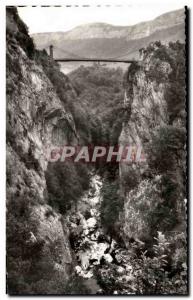 Old Postcard Le Pont De L & # 39Abime Overlooks Cheran