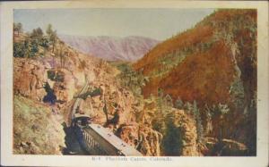 PHANTOM CANON CO RR Train Scene c1920 Postcard