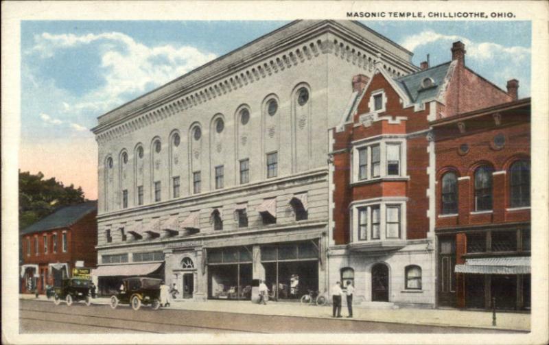 Chillicothe OH Masonic Temple c1920 Postcard