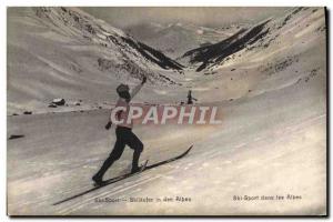 Old Postcard of Sports Ski & # 39hiver