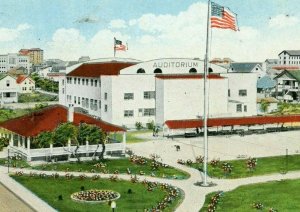 Postcard View of Auditorium and Tourist's Headquarters in Daytona Beach,FL  T7