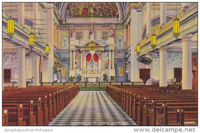 Interior Of Saint Louis Cathedral1955