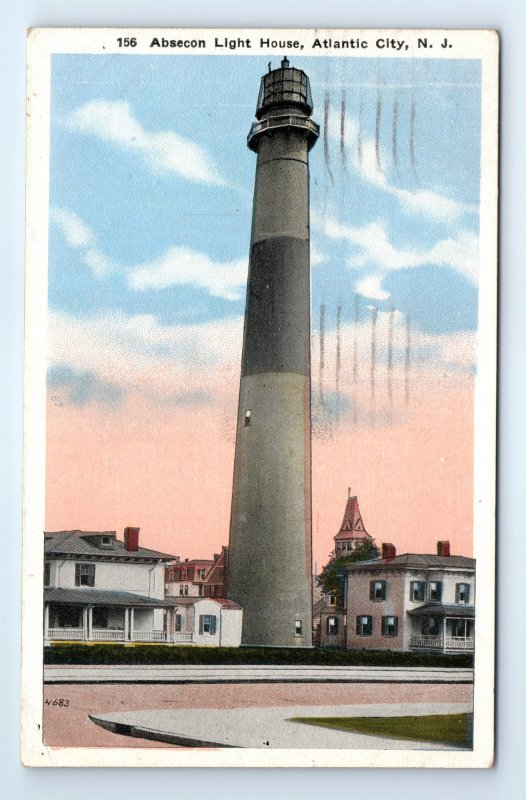 Abescon Light House Atlantic City New Jersey NJ 1921