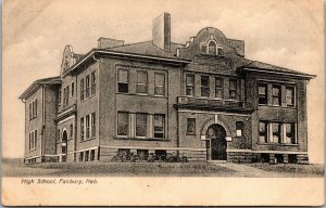 Vtg Fairbury Nebraska NE High School 1910s Old View Antique Postcard