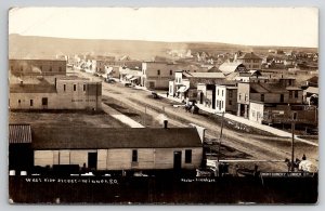 Winner SD RPPC Westside St Town View Hotels Lumber Livery c1910 Postcard F30