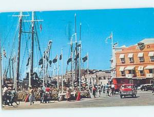 Pre-1980 CARS & SHOPS AT TRAFALGAR SQUARE Bridgetown Barbados F5710