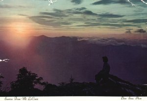 Sunrise from Mount LeConte Great Smokey Mountains Park Vintage Postcard c1930