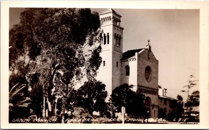 Real Photo Postcard Santa Monica Cathedral in Santa Monica, California