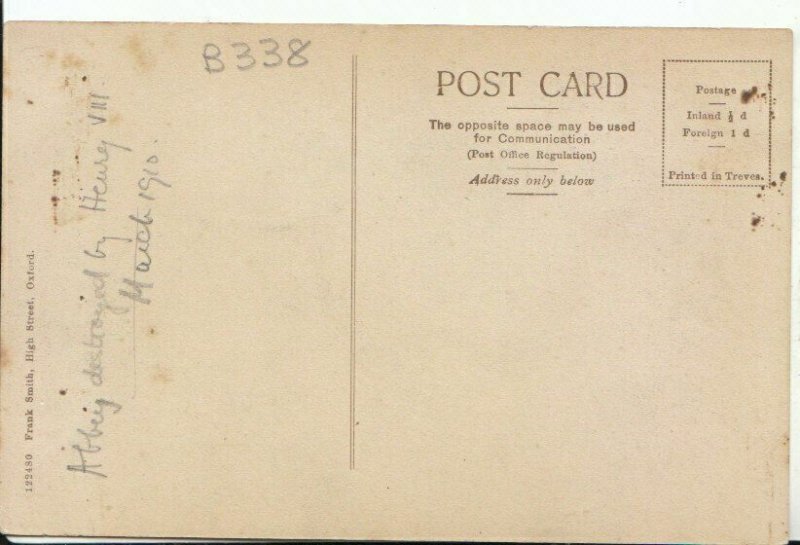 Oxfordshire Postcard - The Abbey Gate - Abingdon    Ref 18498A