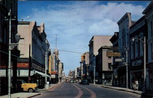 Charleston South Carolina SC Yellow Cab Taxi Street Scene Vintage Postcard