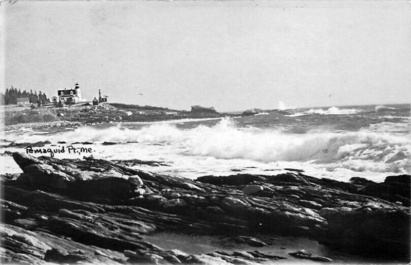 Pemaquid ME Lighthouse Real Photo Postcard