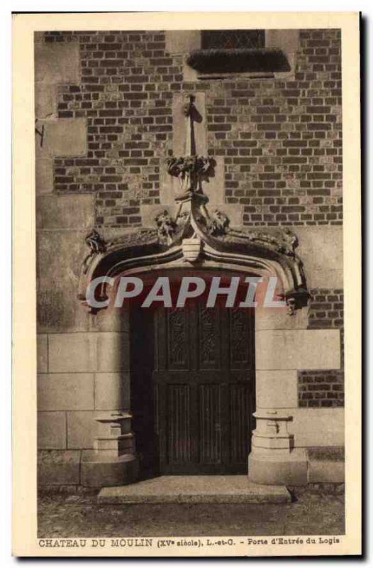 Postcard Old Mill Chateau XV century L and C Gate Entrance Logia